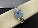 Ballon Bleu de Fake Cartier Watch Steel Diamond Bezel 33mm Blue Silver Dial W4BB0028(1:1 replica) - Image 5