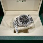 Rolex Day-Date Replica Watch Black Dial Custom Moissanite Diamonds 40mm - Image 4