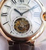 Replica Cartier Ballon Bleu Tourbillon YG Brown Leather Strap - Image 2
