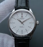 Replica Rolex MK Cellini Time 50509 SS White Dial Leather Strap