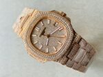 Replica PATEK PHILIPPE ICED Nautilus Jumbo 5711 RG TWF Full Paved Diamonds Dial Case and Bracelet A324 - Image 3