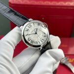 Cartier Ballon Bleu Replica 11 Watch White Dial Leather Strap AF Factory 36mm - Image 4