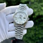 Rolex Day-Date Replica Watch Custom Mother Of Pearl   Moissanite Diamonds Baguetee 40mm - Image 4