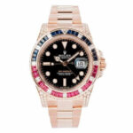 Rolex GMT-Master II 126755SARU Diamond Bezel Black Dial Replica