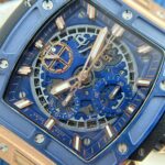 Hublot Spirit Of Big Bang King Gold Replica Watch Bezel Blue BBF Factory 42mm - Image 3