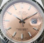 Replica Rolex DateJust 36mm SS 116234 ARF Pink Dial Stick Markers 904L SS Oyster Bracelet SA3135 - Image 6