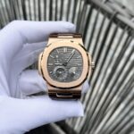 Patek Philippe Nautilus 5712 Rose Gold Replica Watch Leather Strap Factory GR 40mm - Image 2