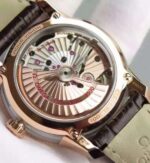 Replica Omega V6F De Ville Hour Vision Co-Axial 41mm RG Brown Dial Brown Leather Strap A8500 - Image 7