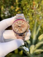 Rolex Replica 1:1 Watch Daytona Gold Wrapped Moissanite Diamond 40mm - Image 3