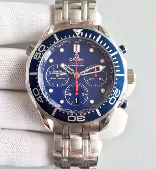 56B20210-86FE-894E-2AFD-277DB2E98BCA.jpg Replica Omega Seamaster 300m Diver Blue Dial Blue Bezel SS Bracelet A7753 - Image 1