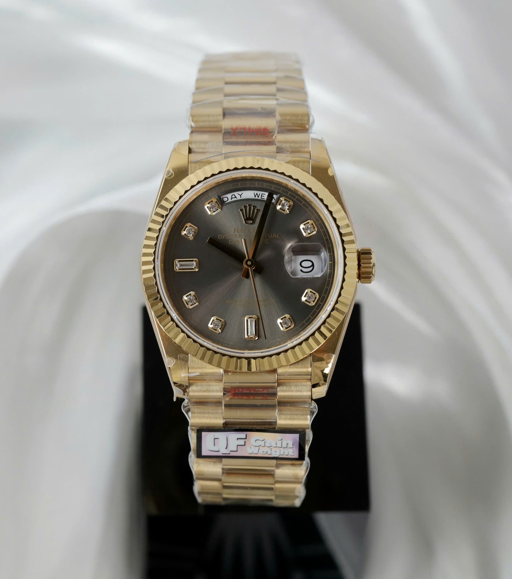 5778D0A1-A641-85A8-E157-0A95EF768F60.jpg Rolex Day-Date M128238 Replica Watch Gray Dial Weight 159Gram QF Factory 36mm - Image 1