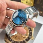 Cartier Ballon Bleu Replica Watches Blue Dial Automatic Movement AF Factory 40mm - Image 4
