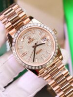 Rolex Best Copies Watches Day-Date Custom Diamonds Moissanite + Gold Wrapped GMF 40mm - Image 5