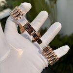 Rolex Replica Watch Day-Date Custom Gold Wrapped Moissanite Diamonds Dial Chocolate GM Factory 40mm - Image 6