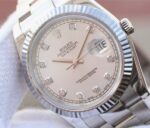 Replica Rolex DateJust 41mm 126334 Fluted Bezel White Dial Diamonds Markers SS Bracelet A3235 - Image 3