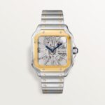 fake cartier watch Santos Skeleton watch large model Manufacture mechanical movement with manual winding caliber(1:1 replica) - Image 2