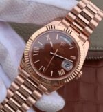 Replica Rolex Day-Date 40mm 228235 RG Noob Brown Dial Roman Markers RG Bracelet A3255 - Image 2