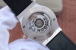 Replica Hublot Classic Fusion 42mm RG JJF Black Dial Gray Gummy Strap A2892 - Image 6