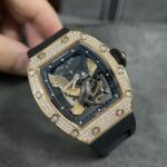 Richard Mille Replica Watch RM57-02 Falcon With Diamonds Bezel Rose Gold Case 42mm - Image 2