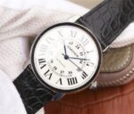 Replica Cartier ZF Ronde de Cartier 42mm White Dial Leather Strap MIYOTA 9015 - Image 2