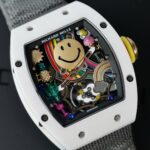 Richard Mille Fake Watch RM88 Smiley Fabic Nato Gray 42mm - Image 5