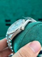 Rolex Rep 11 Watch DateJust Natural Mother of Pearl Dial With Moissanite Diamond Clean Factory 41mm - Image 4