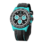 ROLEX Diw Daytona quartz fiber celeste 40mm oyster black(1:1 replica) - Image 2