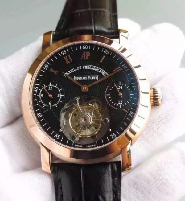 5CE08429-1FA9-AC26-DC63-80FD3C0BD109.jpg Replica Audemars Piguet Jules Audemars Tourbillon RG Black Dial - Image 1