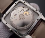 Replica Cartier Santos WH100651 Diamond SS Black Dial Leather Strap A9015 - Image 6