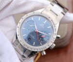 Replica Omega OMF Speedmaster 57 Co-Axial Blue Dial SS Bracelet A9300 - Image 2