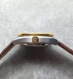 Replica Omega Globemaster Master Chronometer Blue Dial Brown Leather Strap A8913 - Image 5