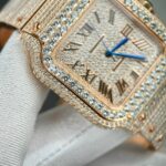 Cartier Santos Men s Full Diamond Replica Watch Highest Quality 39.8mm - Image 4