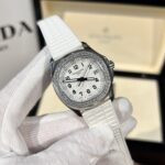 Patek Philippe Aquanaut 5067A White With Stone Bezel Replica 1:1 Watch PPF 35.6mm - Image 2
