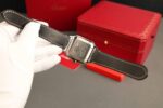 Cartier Santos Brown Dial Copies Watches Custom Diamonds Moissanite BV Factory 39.8mm - Image 9