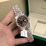 Rolex Replica Watches DateJust Gold Wrapped Chocolate Dial GM Factory 41mm - Image 4