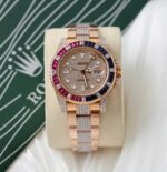 Rolex GMT-Master II 126755 SARU-DIAO Gold Wrapped Moissanite Sapphire Replica Watch 40mm - Image 3