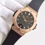 Replica Hublot Big Bang Classic Fusion RG Black Dial Rubber Strap RG Bezel Black A2824 - Image 2