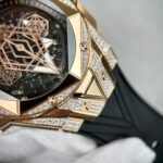 Hublot Replica Watch Big Bang Sang Bleu II King Gold Diamond 45mm - Image 4
