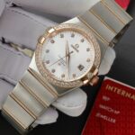Omega Constellation Co-Axial Clone 11 Watch White Dial Metal Strap 38mm - Image 3