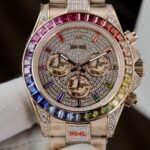 Rolex Replica 1:1 Watch Daytona Rainbow Full CZ Stone High Quality 40mm - Image 5
