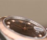 Replica Rolex DateJust 41mm 126331 RG Wrapped Brown Dial Diamonds Markers Bracelet A3235 - Image 4