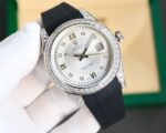 Rolex Logbook Full Luxury-Roman Diamond Dial-18k Nano-Technology 41MM-White(1:1 replica) - Image 4