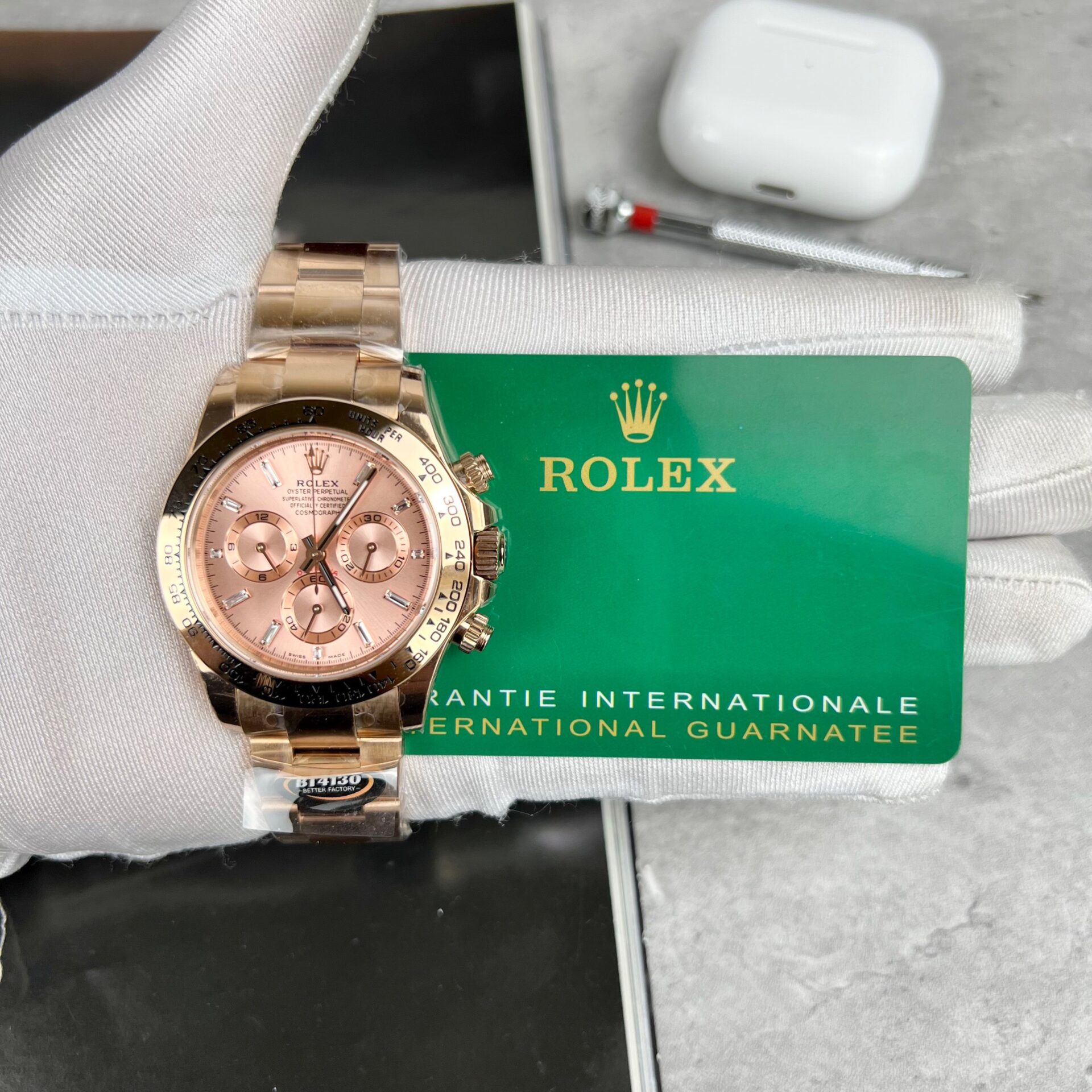 62269A36-B811-38AD-C24B-BA1387E37156.jpg Rolex Replica Watches Daytona 116505 Pink Dial BT Factory 40mm - Image 1