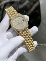Rolex Day-Date Replica Watch Diamond Moissanite Baguette Gold Wrapped 40mm - Image 4