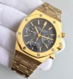Replica Audemars Piguet Royal Oak Chronograph 26320 YG Blue Dial YG Bracelet A7750 - Image 2