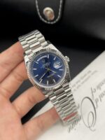 Rolex Day-Date High Quality Replica Blue Dial Metal Strap EW Factory 40mm - Image 3
