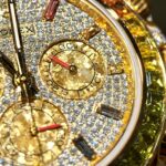 Rolex Daytona 116598RBOW Refined Moissanite   Synthentic Gemstone 18K Gold Wrapped 40mm - Image 9