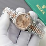 Rolex DateJust Replica Watch Custom Moissanite Diamonds Hong Kong 31mm - Image 3