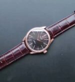 Replica Rolex MK Cellini Time 50505 Black Dial RG Leather Strap A3165 - Image 3