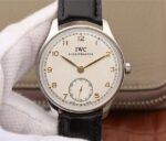 Replica IWC ZF Portuguese IW545408 White Dial Leather Strap A6498